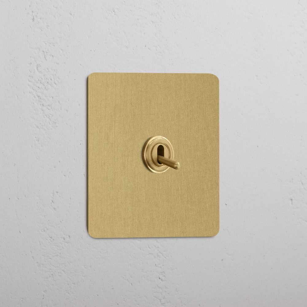 Kew Single Intermediate Toggle Switch - Antique Brass