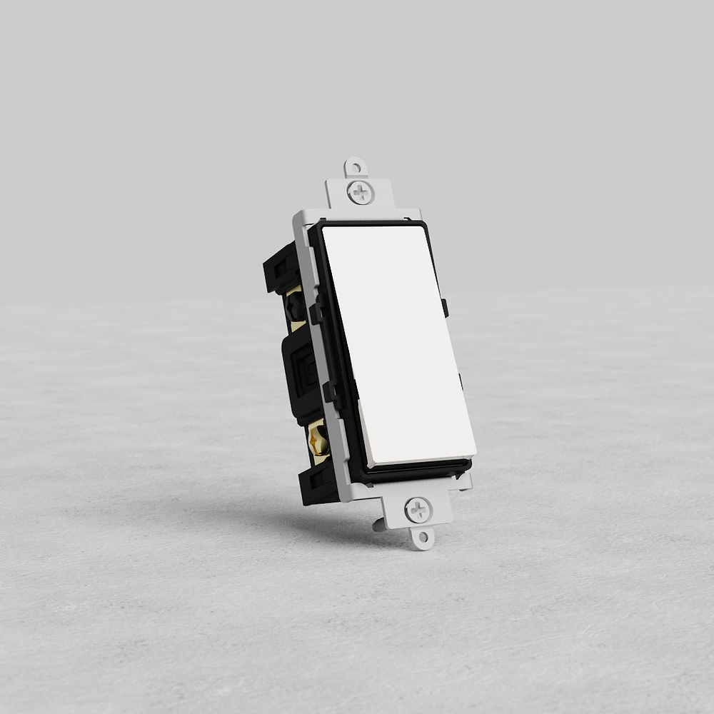 Four Way Rocker Switch - Polished Nickel Black