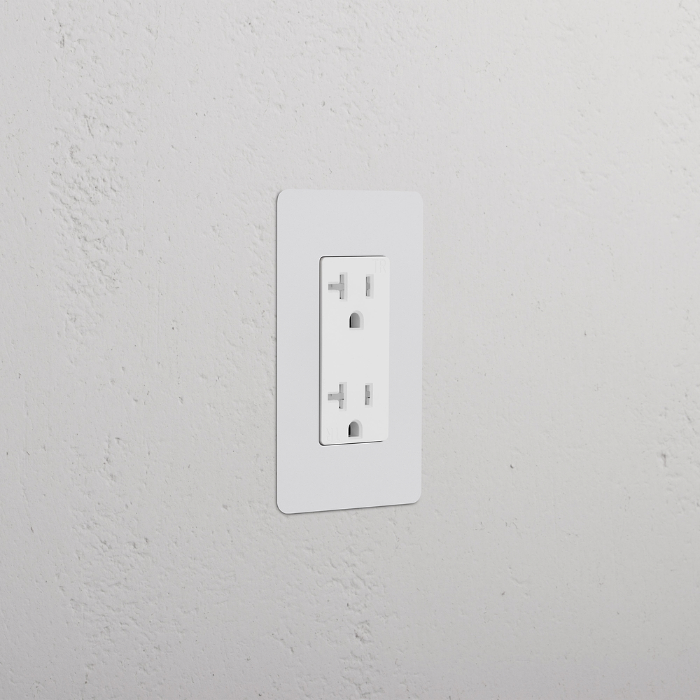 Kew 1G 20A Outlet - Paintable White