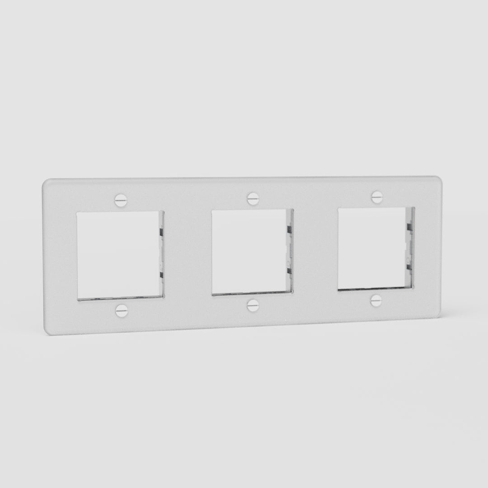 Kew Drievoudige 45 mm moduleplaat - Doorzichtig | Wit