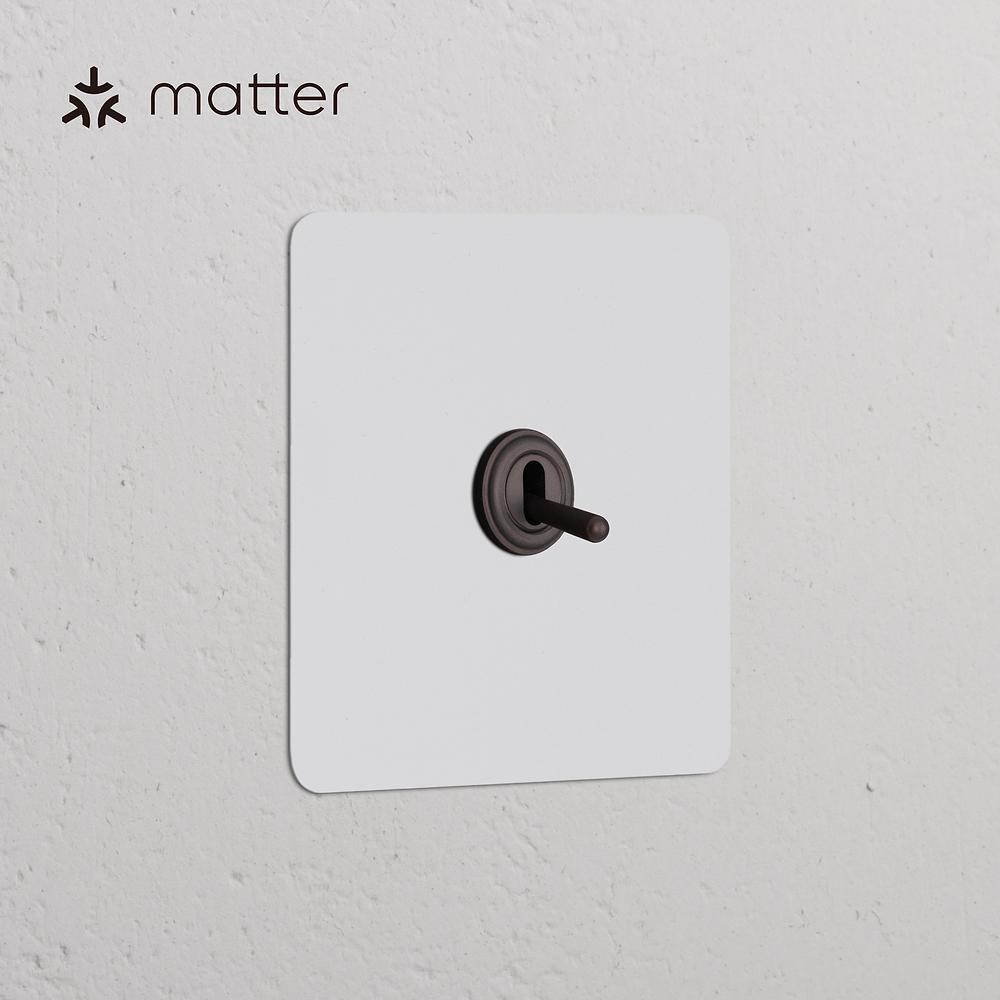 Single Smart Retractive Toggle Switch – Paintable Bronze