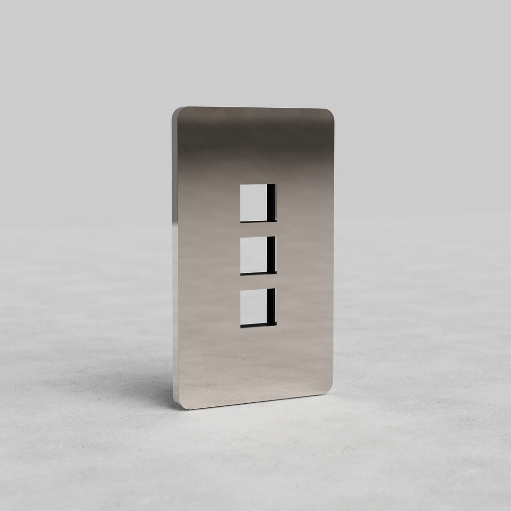 Grove 1G 3x Keystone Plate - Polished Nickel
