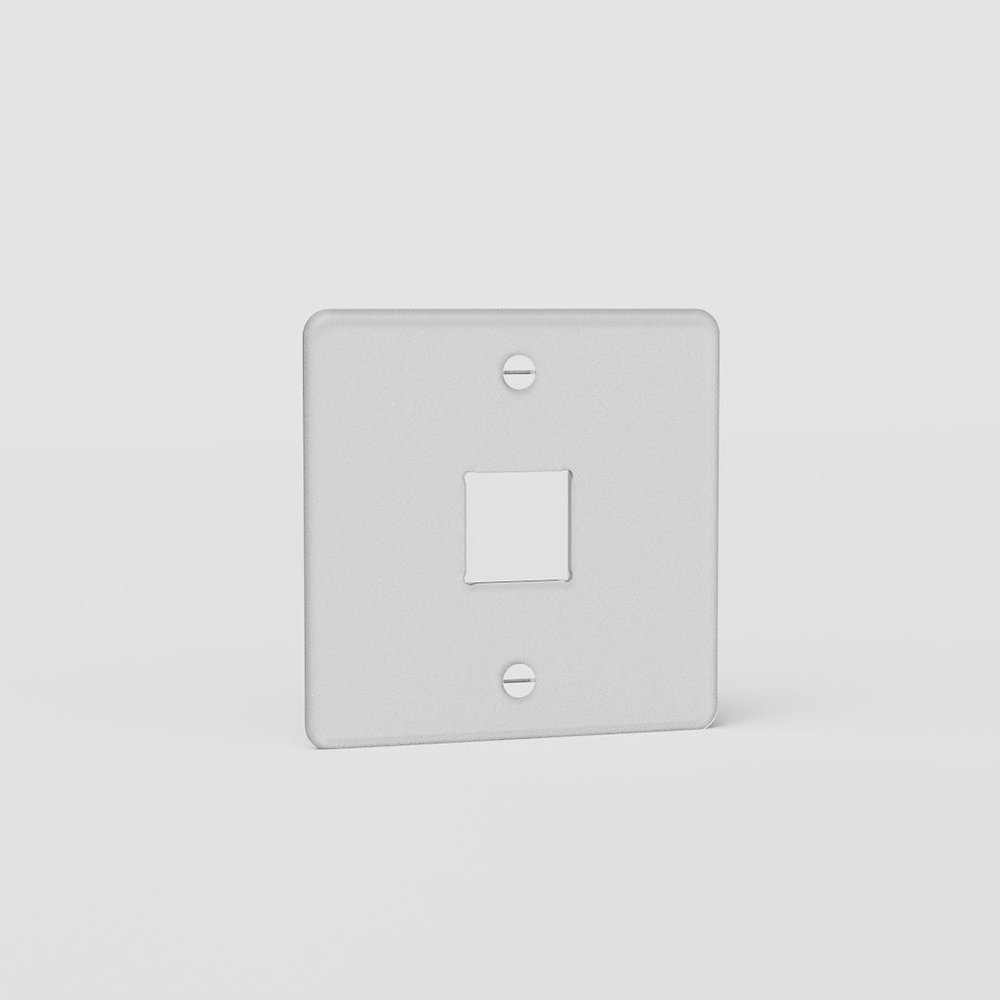 Kew Single Keystone Module Plate - Clear | White
