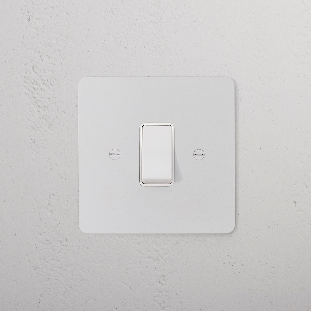 Single 45A Cooker Switch - Paintable | White