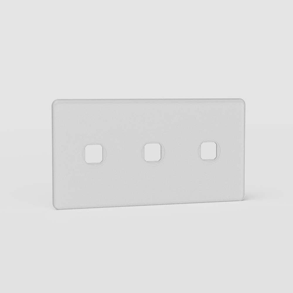 Kew Plaque Insert Interrupteur x3 (Double) - Transparence