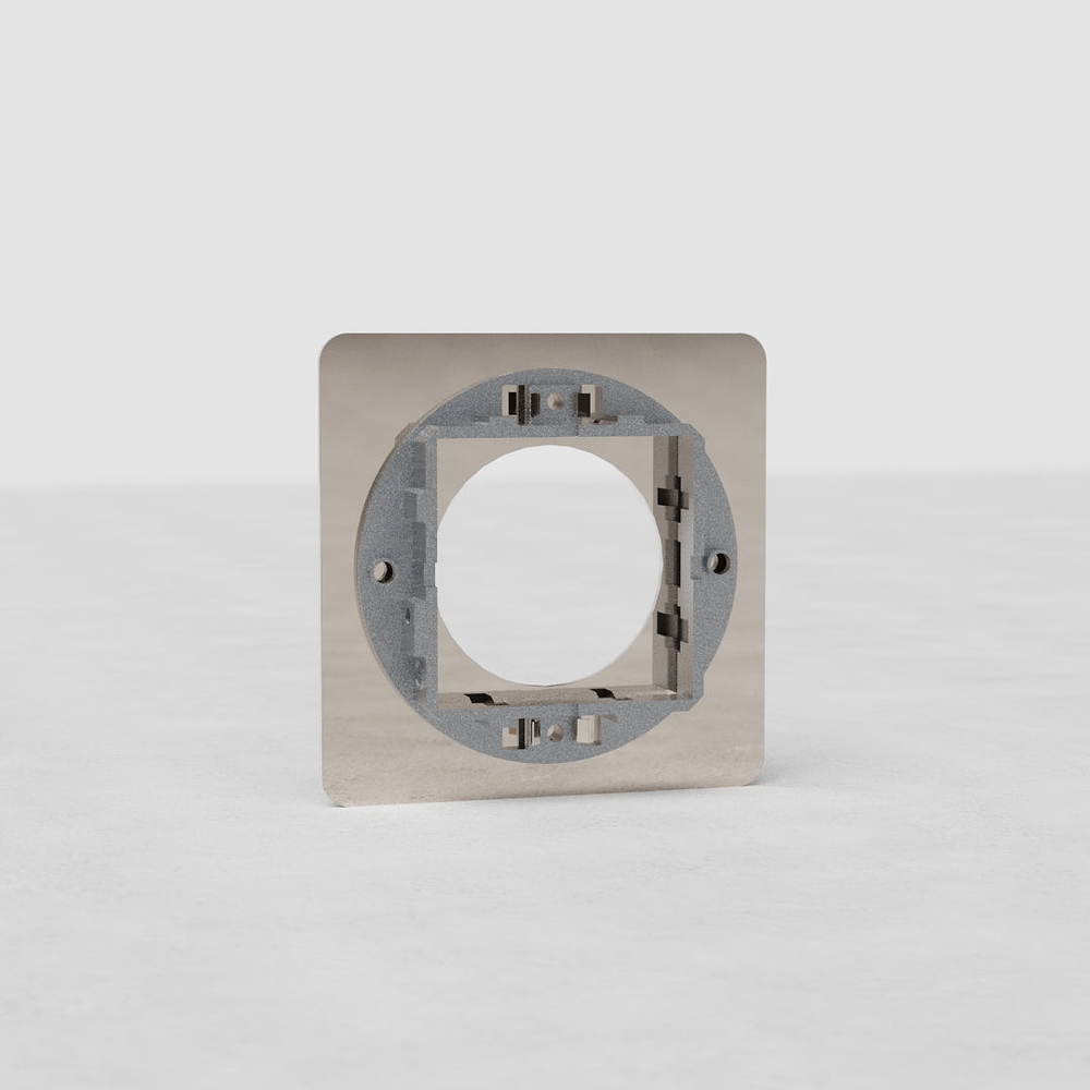 Kew Plaque de Prise (Simple) - Nickel Poli