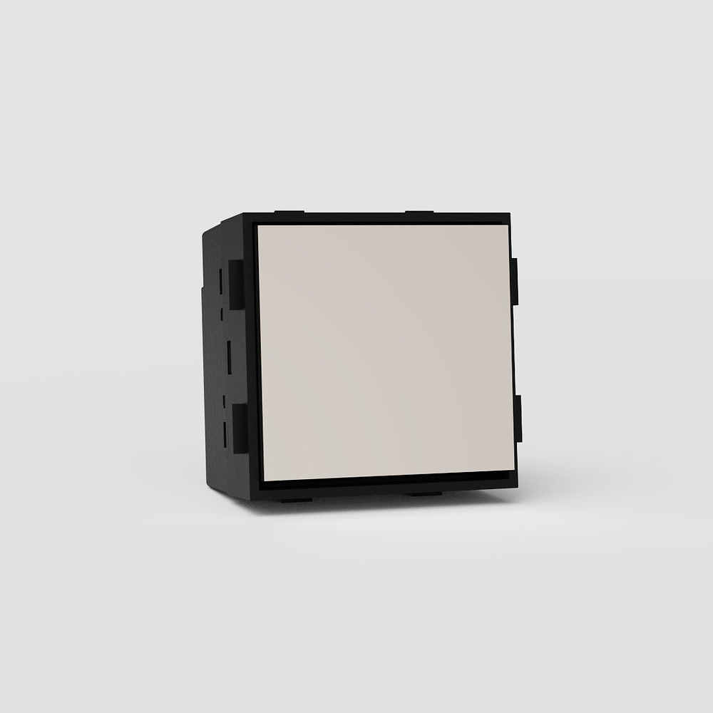 Centre Retractive Rocker Switch - Polished Nickel | Black
