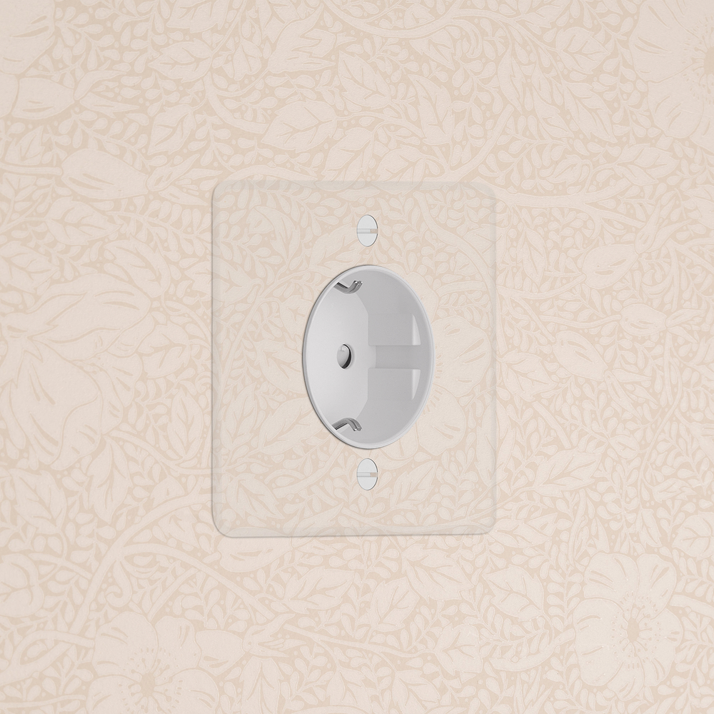 Kew Single Schuko Type F Socket - Clear | White