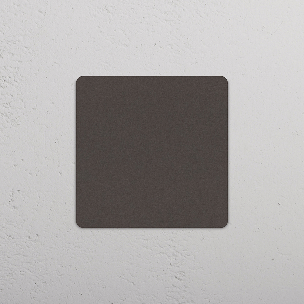 Grove Single Blank Plate - Bronze