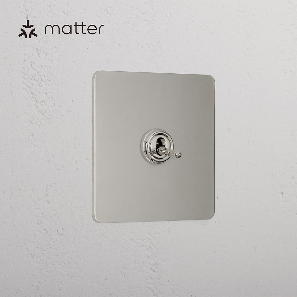 1G Smart Retractive Toggle Switch - Polished Nickel