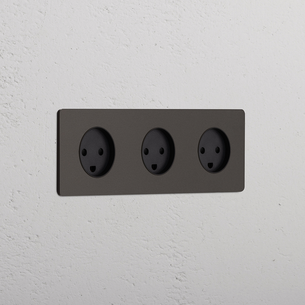 Grove Triple 3x Danish Type K Socket - Bronze | Black