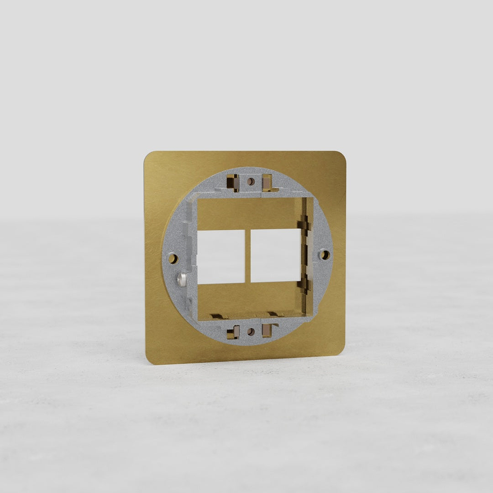 Kew Single 2x Keystone Module Plate - Antique Brass