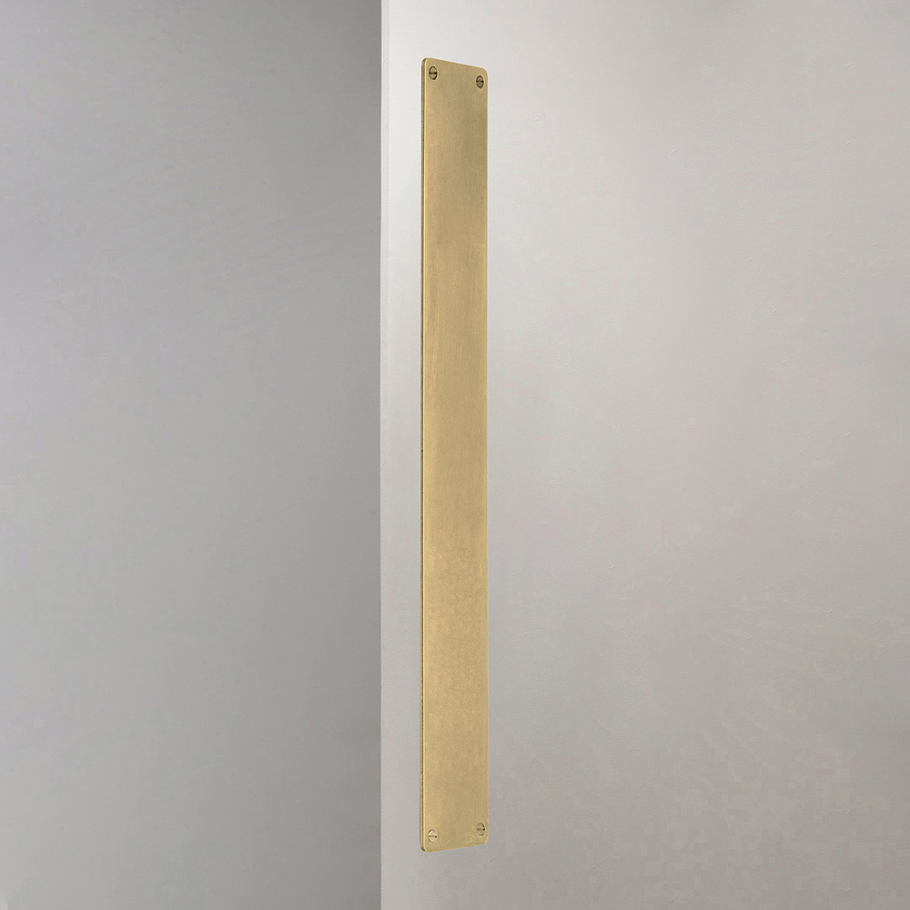 Harper Push Plate 580mm - Antique Brass