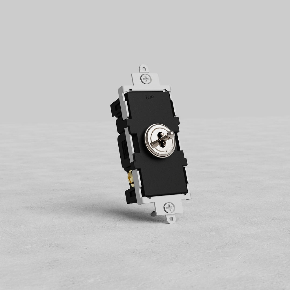 Center Retractive Toggle Switch - Polished Nickel
