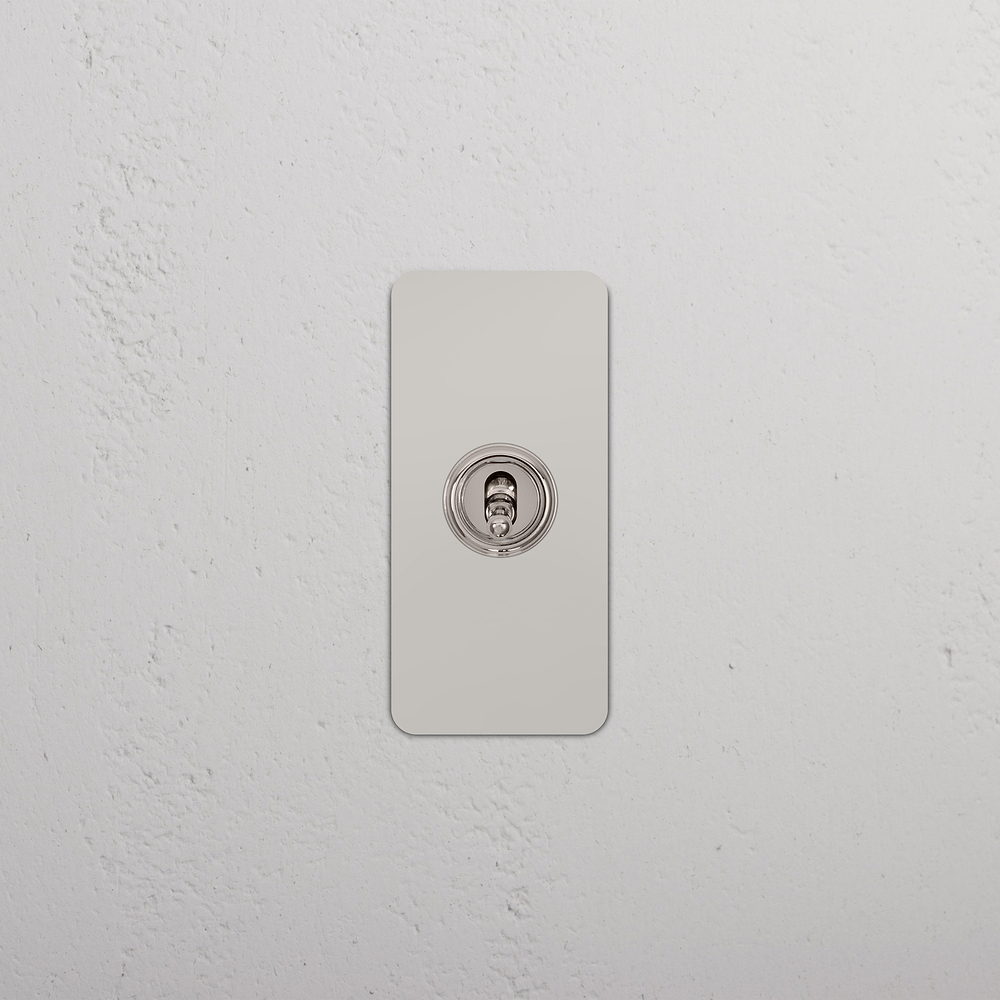 1G Architrave Double Pole Toggle Switch - Polished Nickel