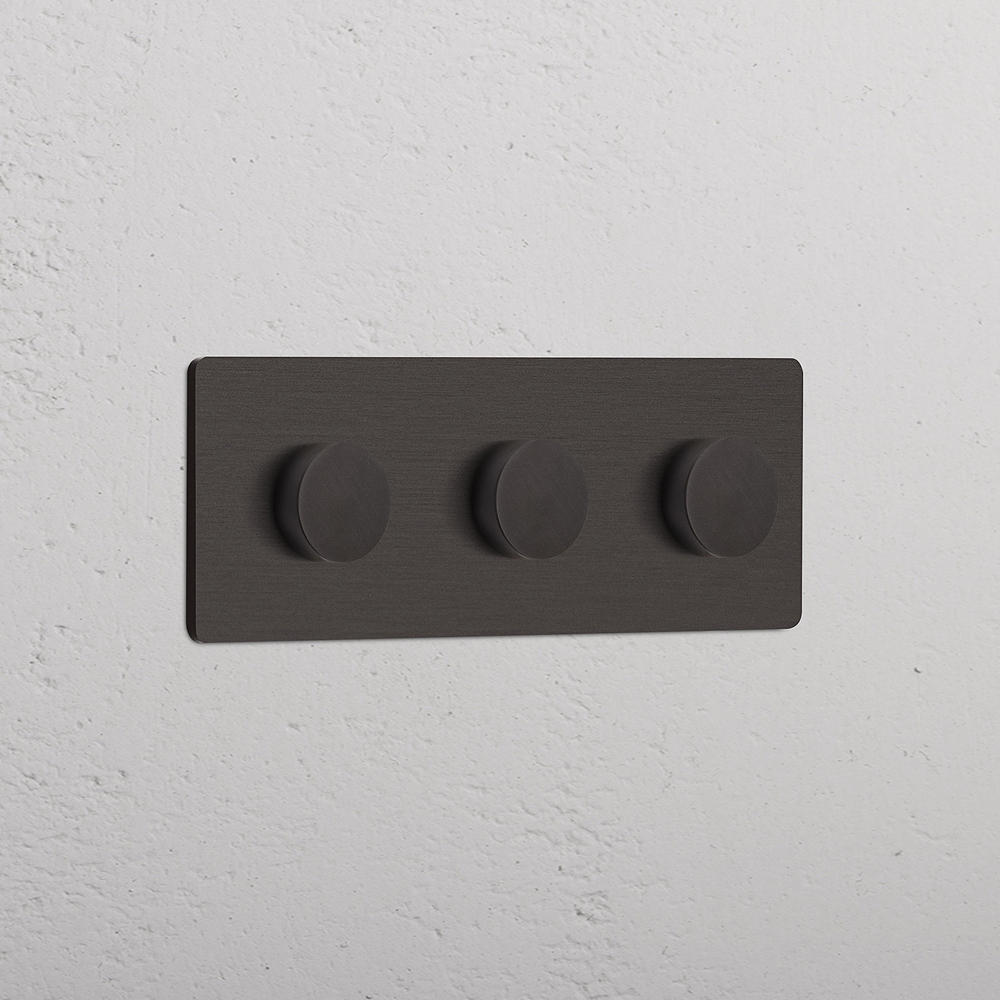 Grove Triple 3x Multiway Dimmer Switch - Bronze