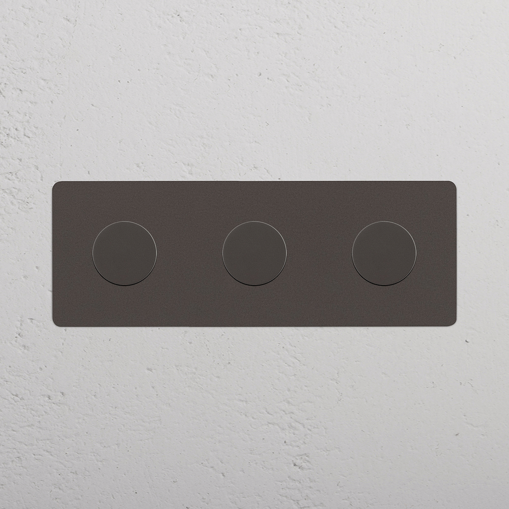 Kew Drievoudige 3x dimmer - Brons