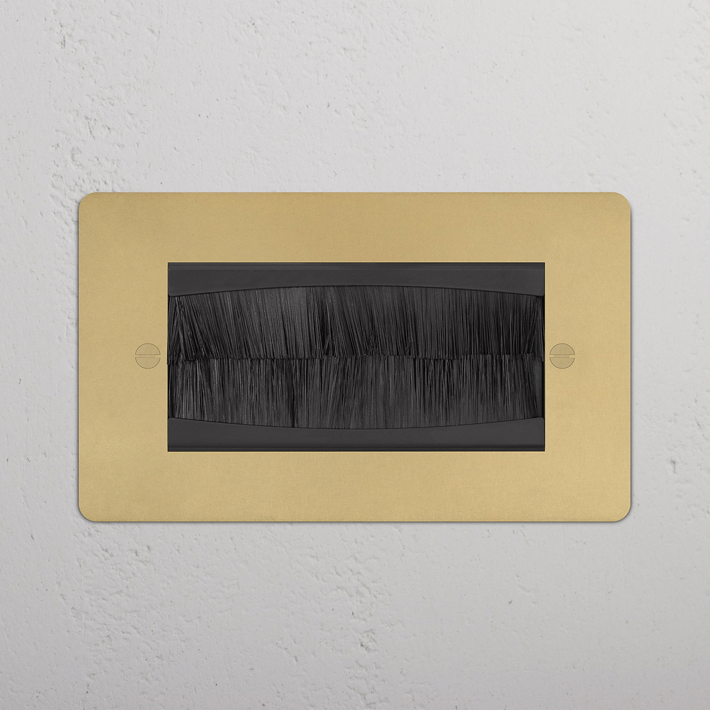 Double Brush Plate - Antique Brass | Black