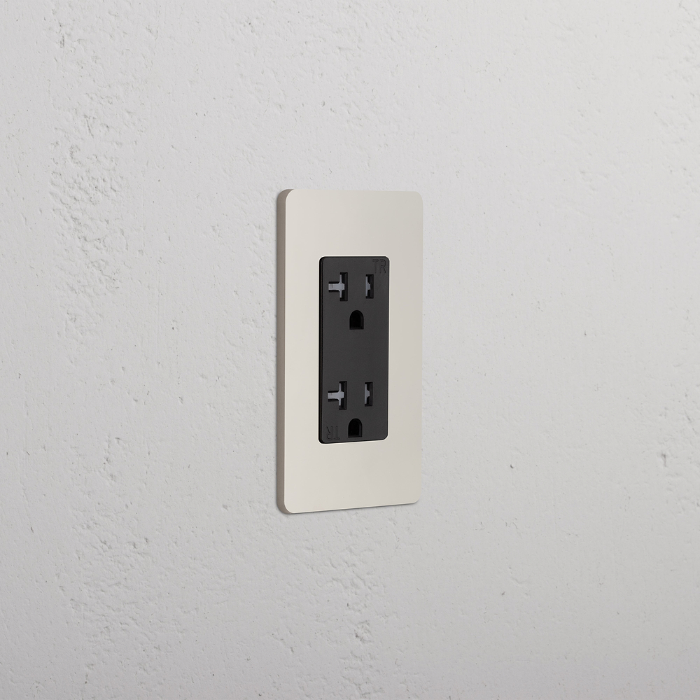 Grove 1G 20A Outlet - Polished Nickel Black