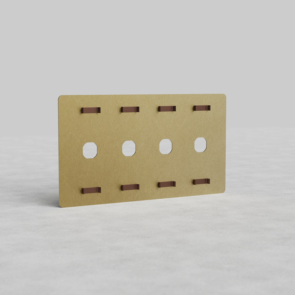 Kew 4G Switch Plate - Antique Brass