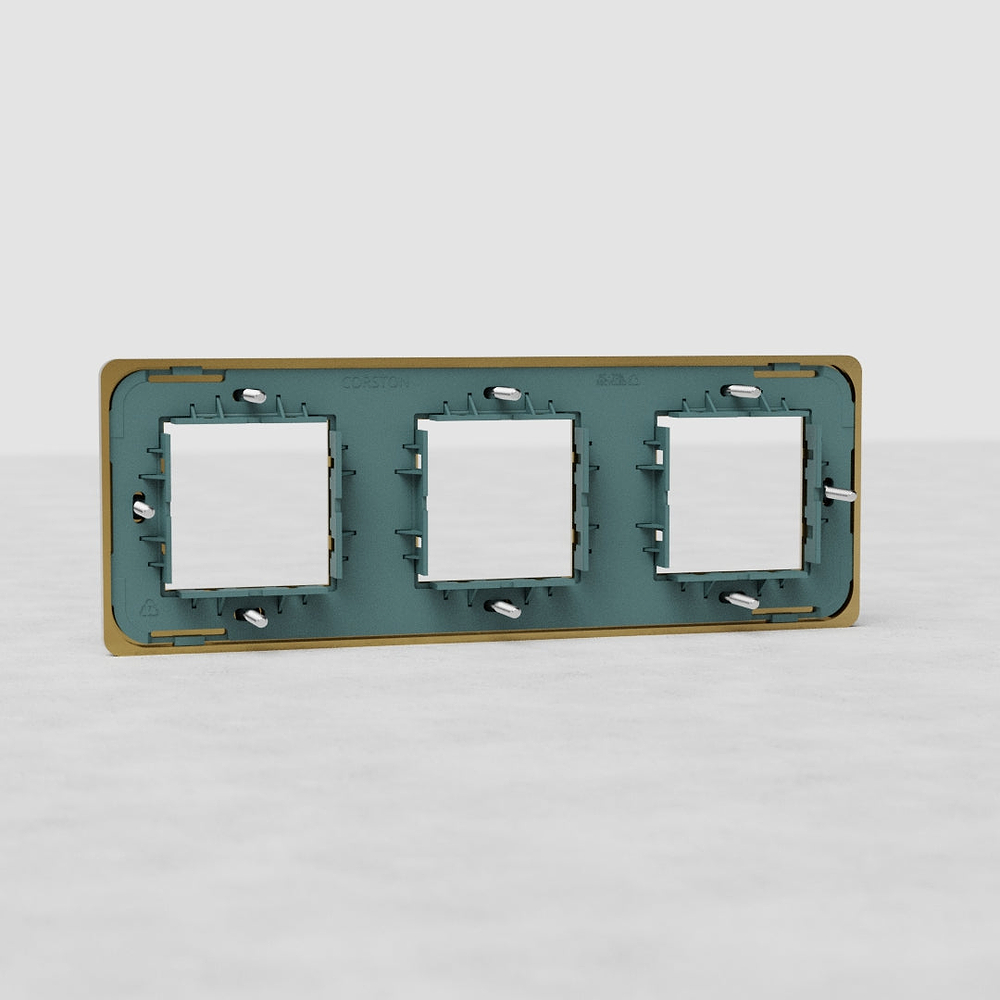 Grove Triple 3x 45mm Module Plate - Antique Brass