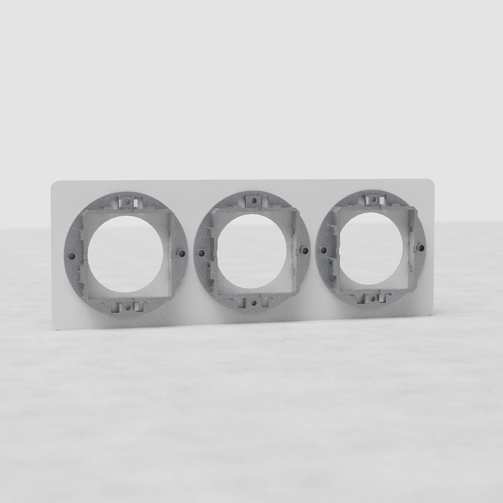 Kew Triple Socket Plate - Paintable