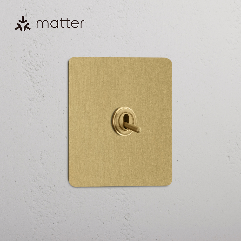 Single Smart Retractive Toggle Switch – Antique Brass