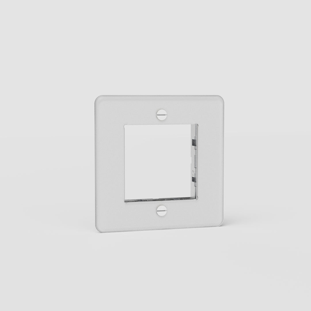 Kew Single 45mm Module Plate - Clear | White