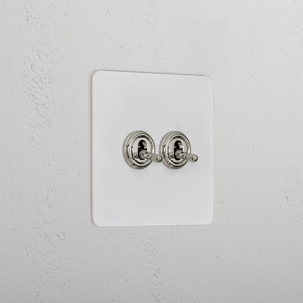 2G Two Way Toggle Switch - Paintable Polished Nickel