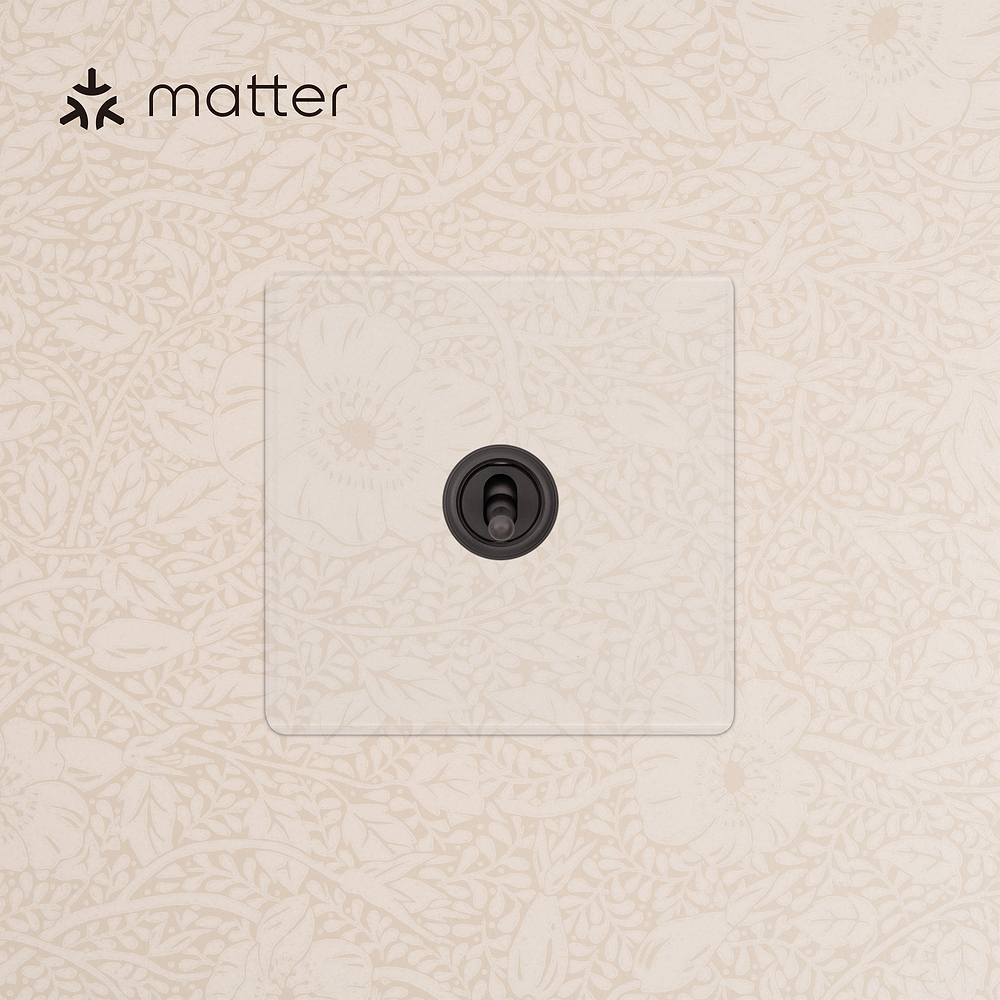 1G Smart Retractive Toggle Switch - Clear Bronze