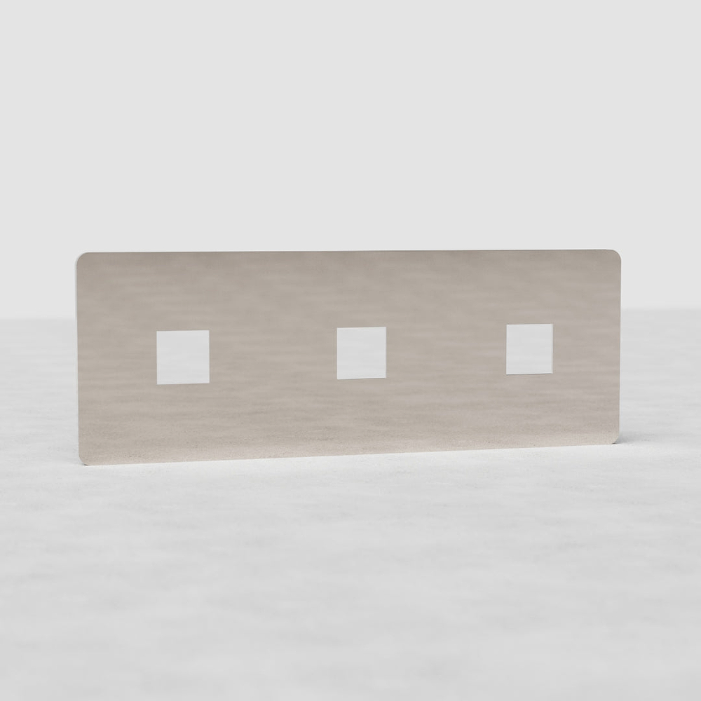 Grove Triple 3x Keystone Module Plate - Polished Nickel