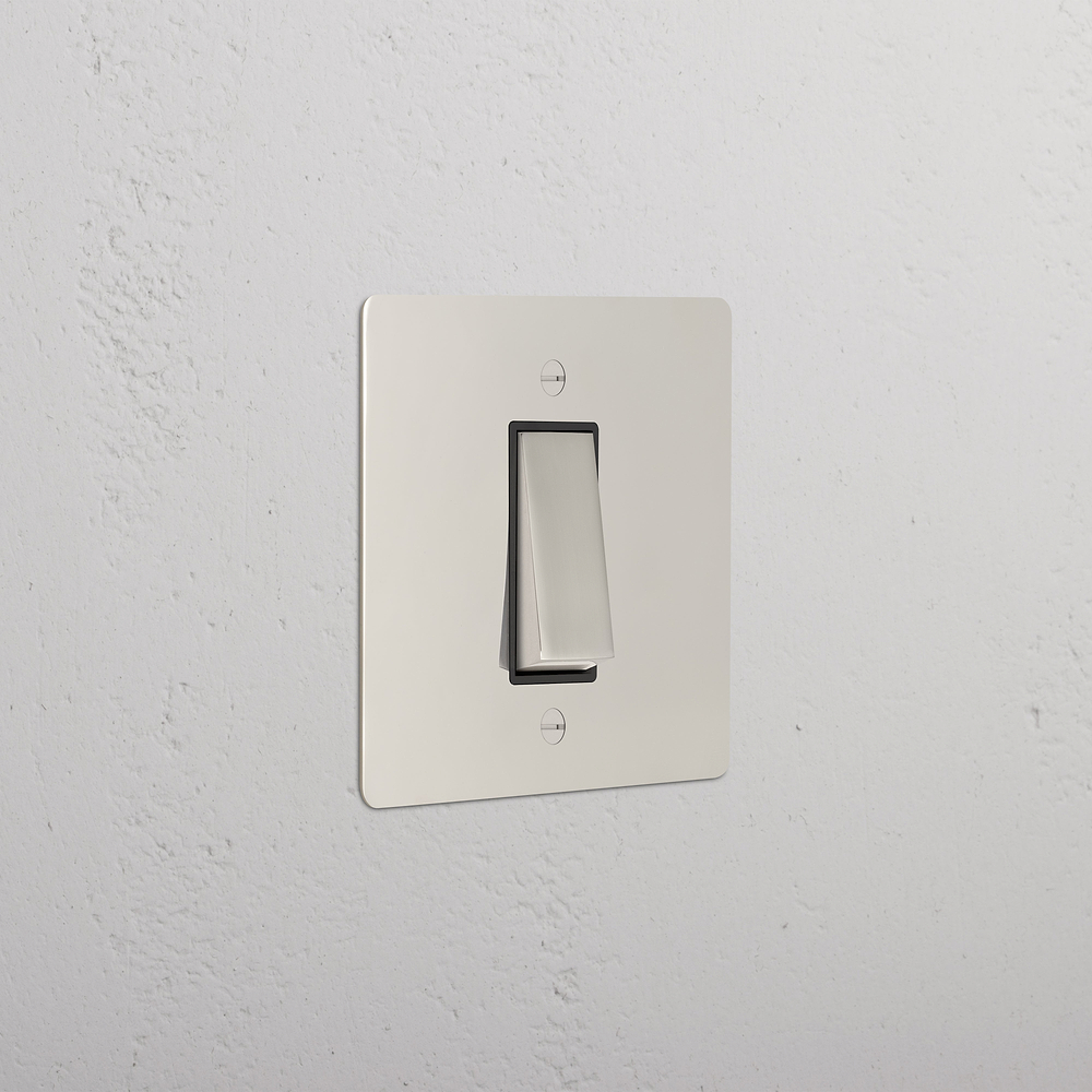 1G Two Way Rocker Switch - Polished Nickel | Black