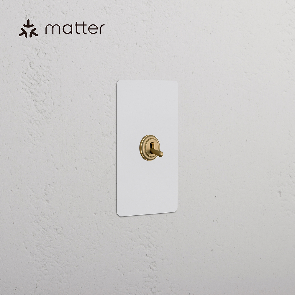 Kew 1G Smart Retractive Toggle Switch - Paintable Antique Brass