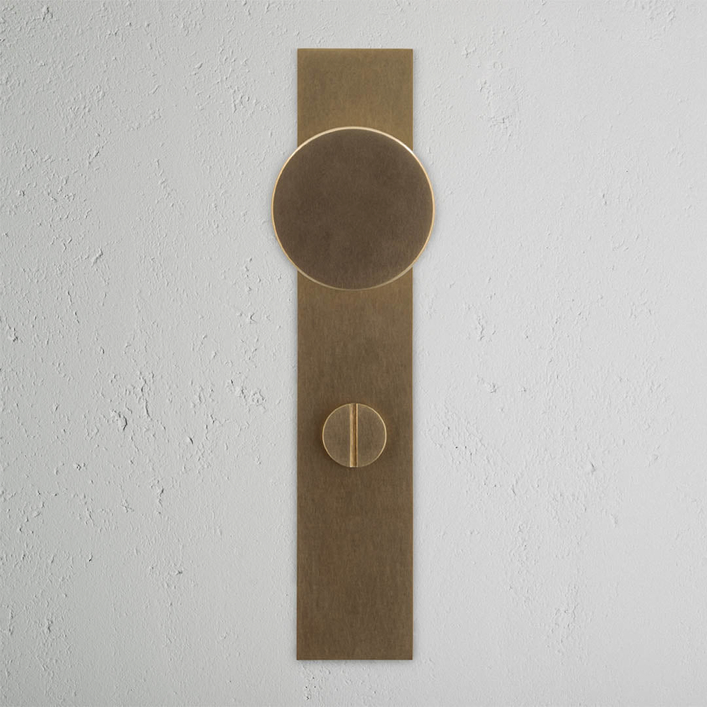 Onslow Long Plate Unsprung Door Handle & Thumbturn – Antique Brass