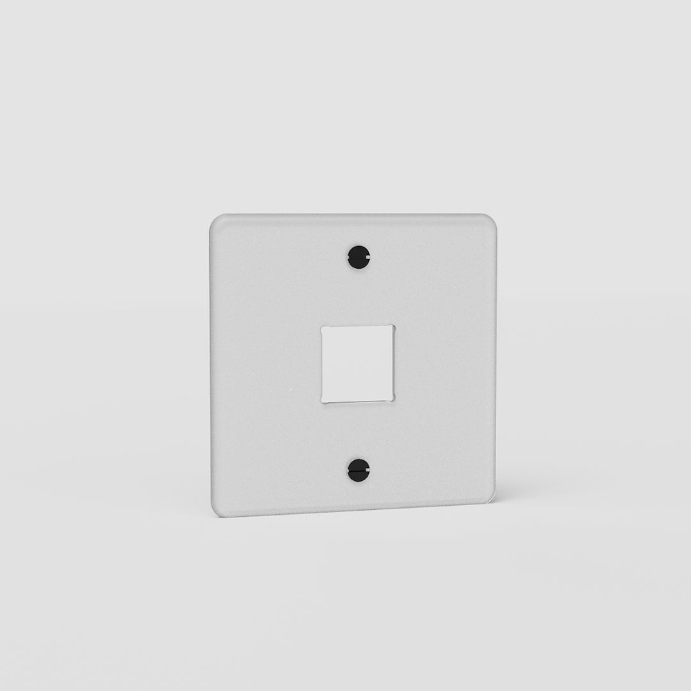 Kew Single Keystone Module Plate - Clear | Black