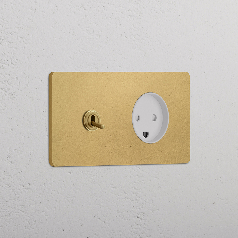 Grove Double Toggle & Danish Type K Socket - Antique Brass | White