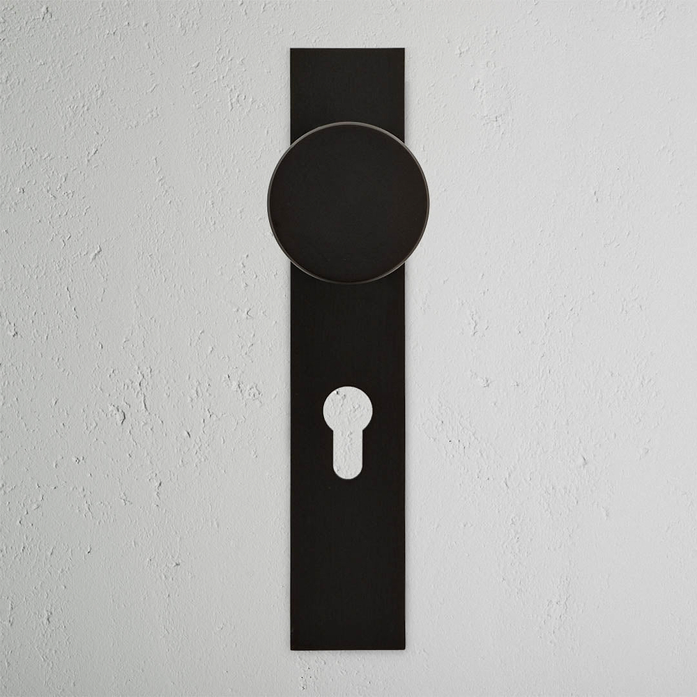 Onslow Long Plate Unsprung Door Handle & Euro Lock – Bronze