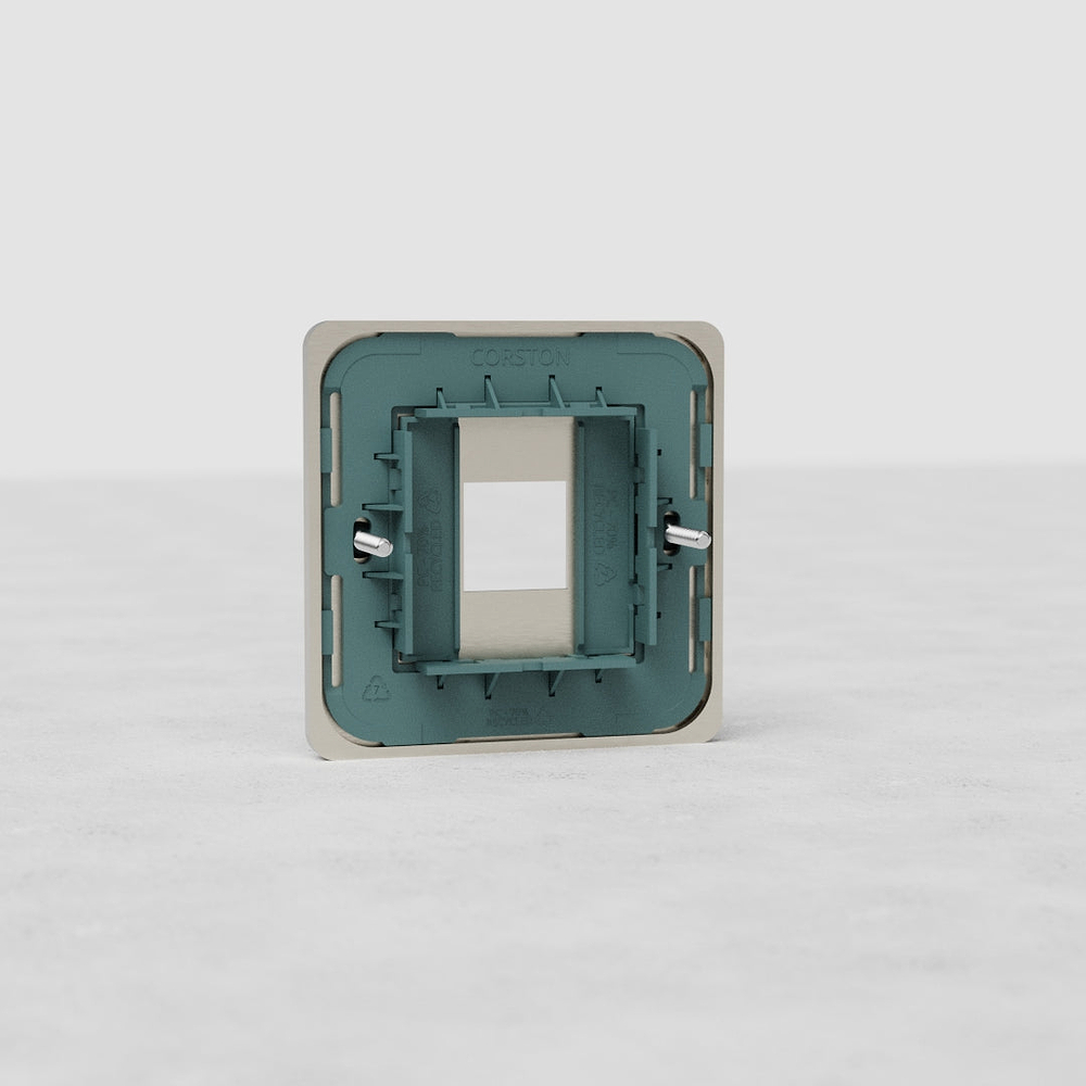 Grove Single Keystone Module Plate – Satin Nickel
