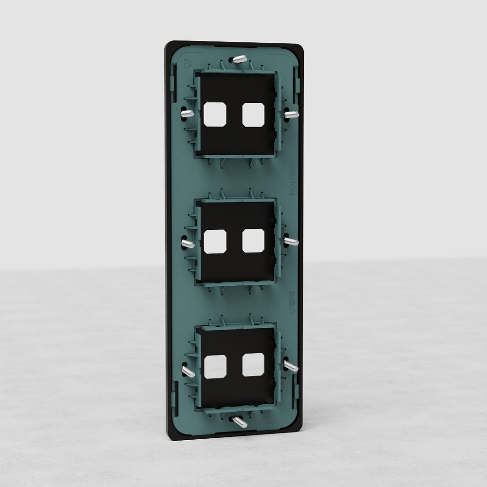 Grove Triple 6x Vertical Switch Plate - Bronze