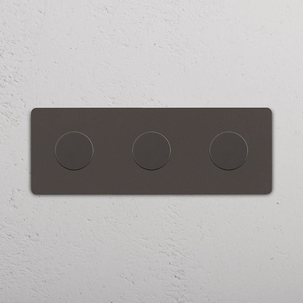 Grove Triple 3x Dimmer Switch - Bronze
