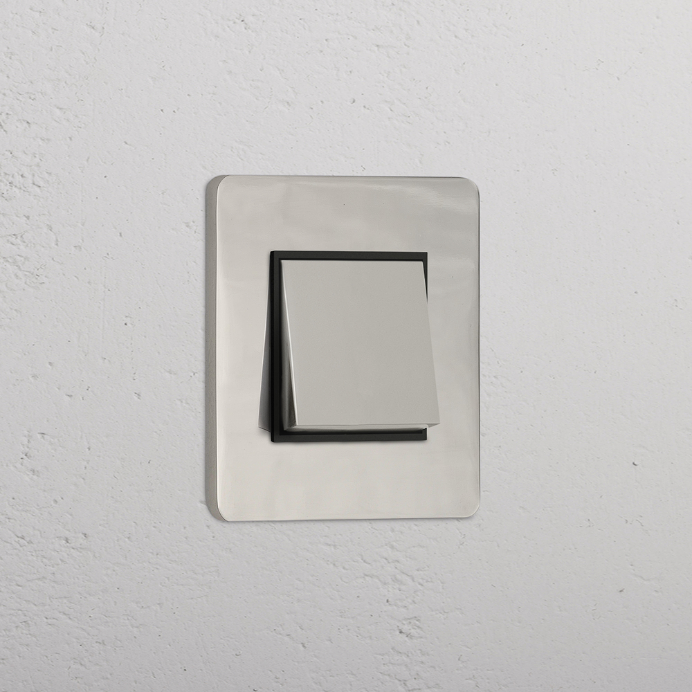 Grove Single Rocker Switch - Polished Nickel | Black