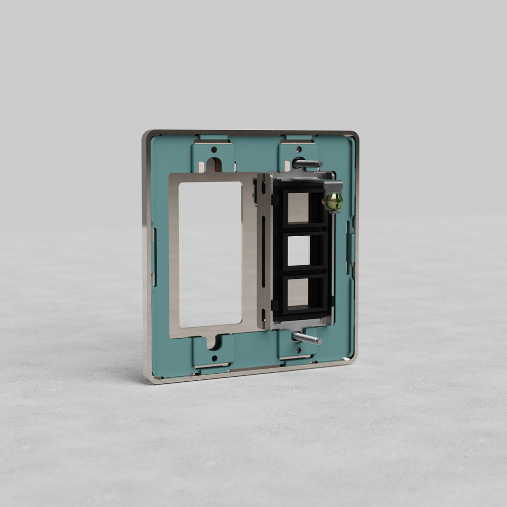 Grove 2G Outlet & Keystone Plate - Polished Nickel