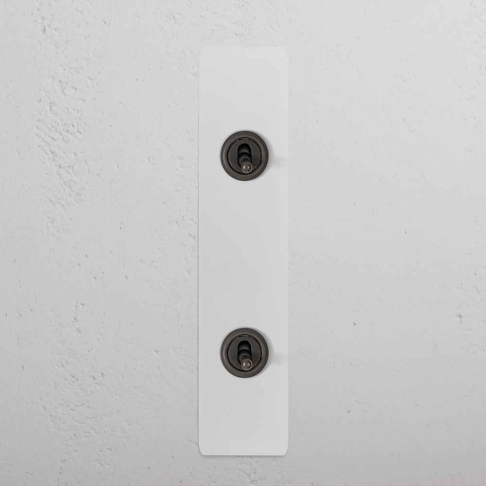 2G Architrave Two Way Toggle Switch - Paintable Bronze  
