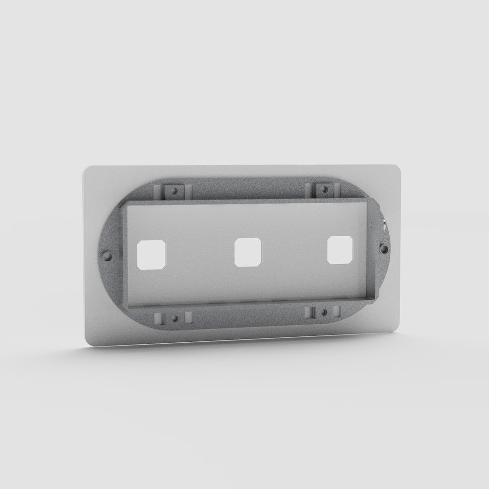Kew Plaque Insert Interrupteur x3 (Double) - Transparence