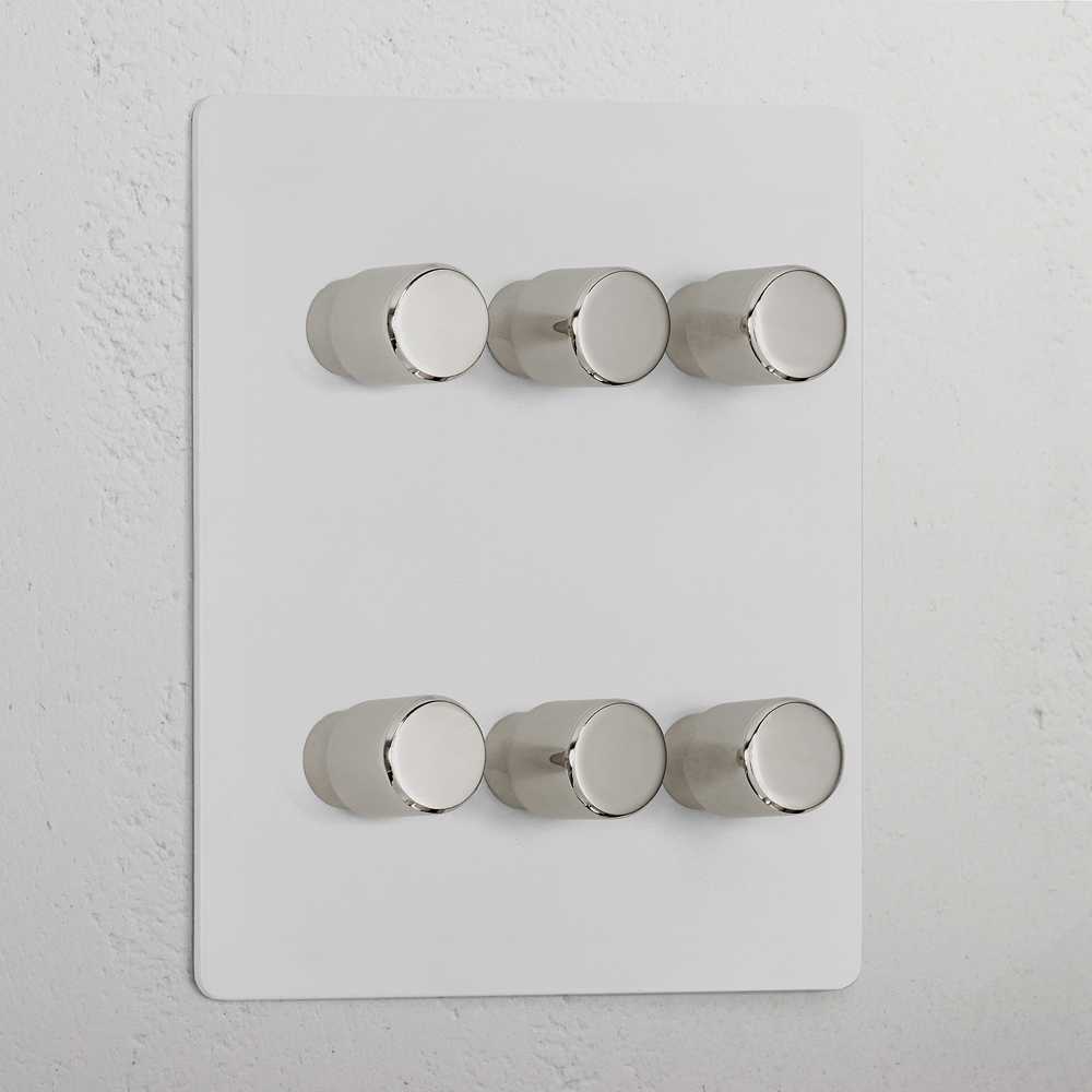 6G Two Way Dimmer Switch - Paintable Polished Nickel