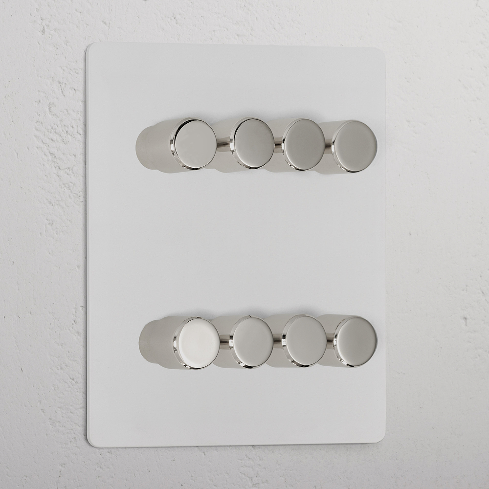 8G Two Way Dimmer Switch - Paintable Polished Nickel
