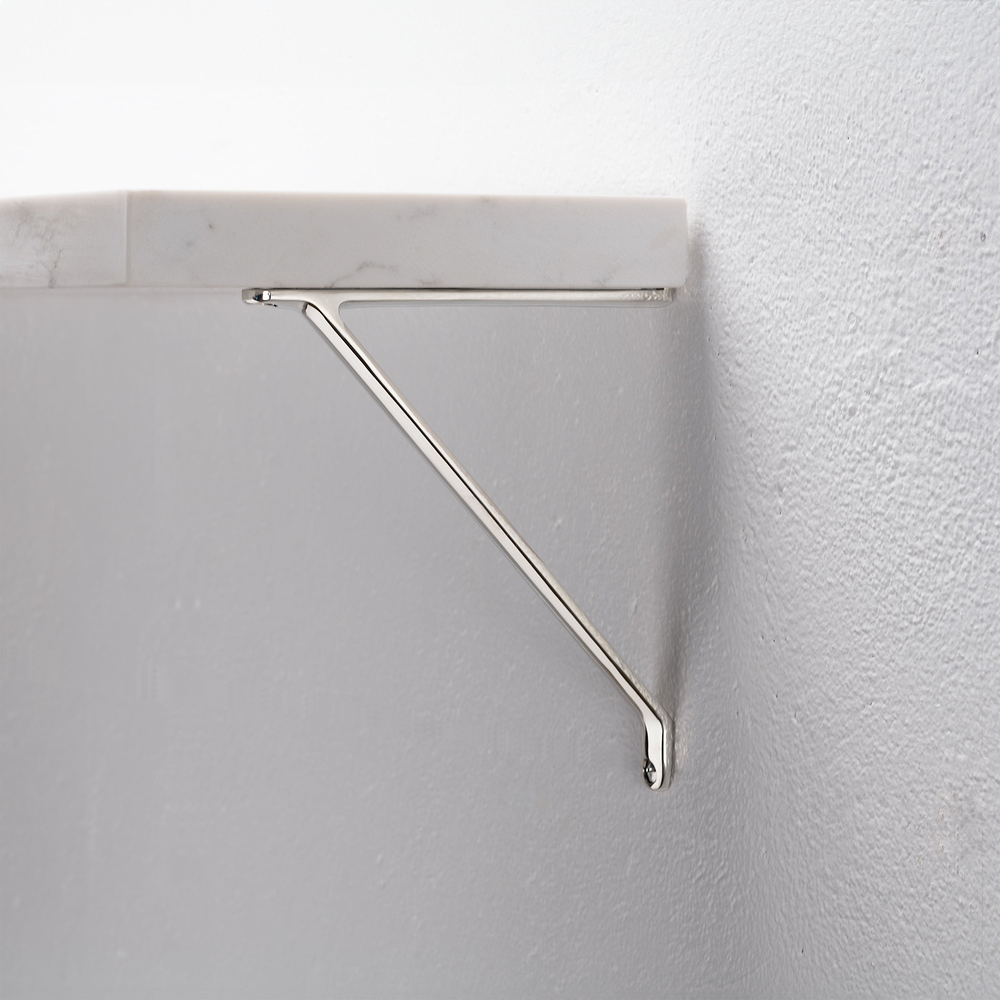 Brixton Shelf Bracket 150mm – Polished Nickel