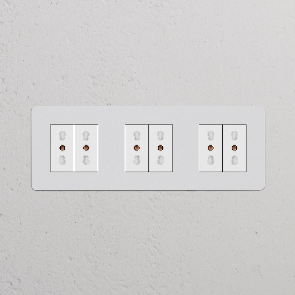 Kew Presa Bipasso Tripla 6x – Pitturabile | Bianco