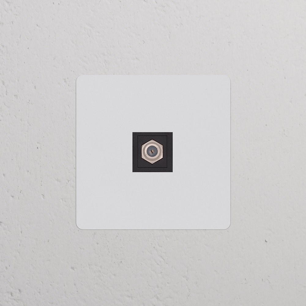 Kew Single Satellite Socket - Paintable | Black