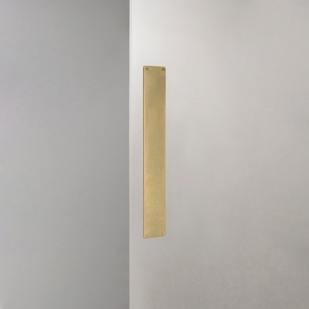 Harper Push Plate 400mm - Antique Brass